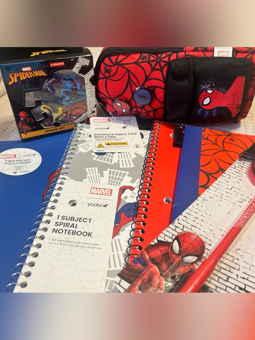 Marvel Spider-Man Back to School bundle Set NWT - Picture 3 of 10